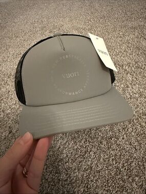 Vuori Grey and Black premium foam Trucker Hat mesh NEW